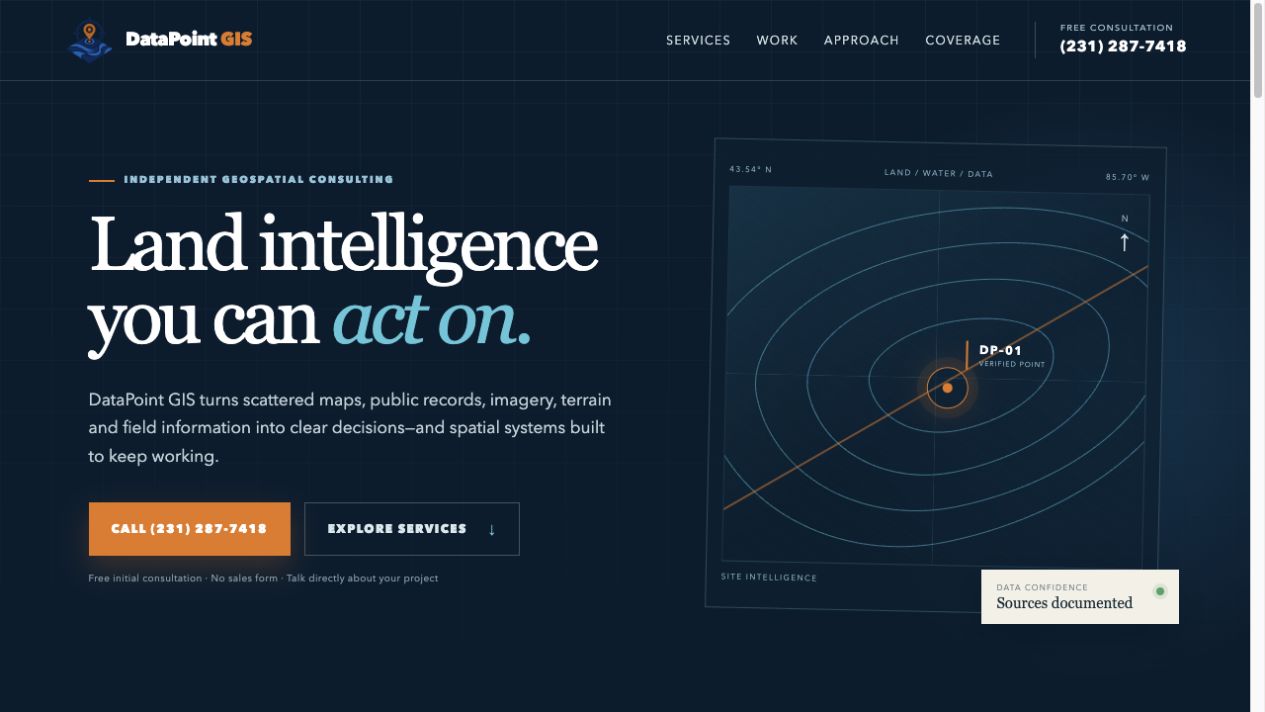 DataPoint GIS website preview