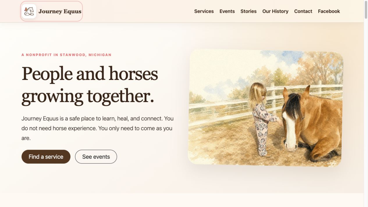 Journey Equus website preview